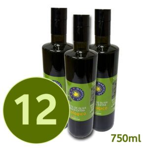 Pack de 12 botellas de aceite de oliva virgen extra ecológico